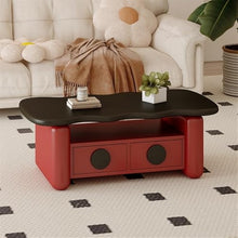 DINBOZ26X Living Room Table Modern Minimalist Coffee Table with Storage for Living Room, Small Space Luxury, Creative Design, Home Tea Table Outdoor Side Table(Red)