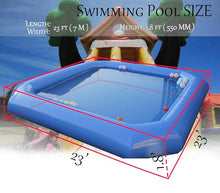 INTSUPERMAI Inflatable Swimming Pool 23×23×1.8ft for Water Walking/Rolling Ball with Air Pumps 110V for Household and Commercial Use Water Entertainment Tool