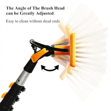 Portable Swimming Pool Cleaning Brush w/Adjustable Head, Extendable Window Cleaning Pole Brush for Wall, Tile, Floors, Steps, Photovoltaic and Solar Panels