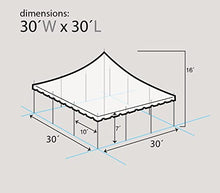 TentandTable 30' x 30' Premium Commercial Pole Tent with White Top