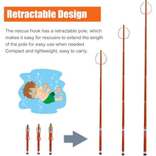 GHHDPXM Pool Safety Hooks, Swimming Saving Pole, Yachts Beach Lifeguard Rescue Stick, with Luminous & Reflective Strips, for Struggling Drowning Swimmers