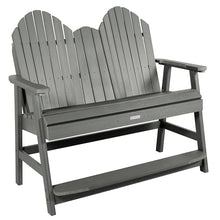 highwood Hamilton 4ft Counter Height Adirondack Bench, Coastal Teak