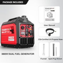 PowerSmart 3800 Watt Dual Fuel Portable Inverter Generator for Home Use