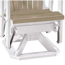 Outdoor Escape Brown Fan Back Swivel Glider, All-Weather HDPE, Heavy-Duty Patio Rocking Chair, Stays Beautiful for Years