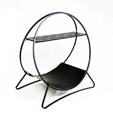 WXPWAMZ 25 inch Firewood Rack, Firewood Log Hoop Log Holder Firewood Rack Wood Storage, Powder-Coated Steel for Porch Patio Indoor-Outdoor Use