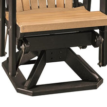 American Furniture Classics OS Home and Office Model 510CBK Fan Back Swivel Glider in Cedar with a Black Base