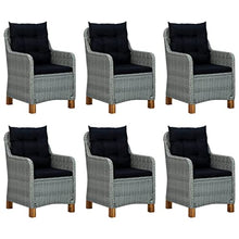 AJSEOYBS Outdoor Patio Set,Outdoor Garden Furniture,9 Piece Patio Dining Set with Cushions Poly Rattan Light Gray,for Deck, Patio, Garden, Poolside, Backyard