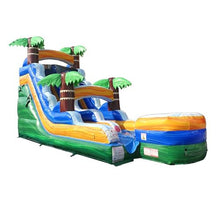 TentandTable 15FT Commercial Inflatable Water Slide & Blower Tropical Green