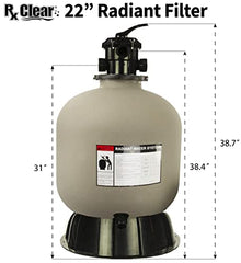 Rx Clear Radiant Complete Sand Filter System for Above Ground Swimming Pool
