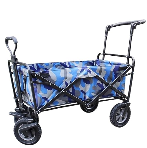 Folding Cart Ch Wagon Grocery Cart Garden Trolley Folding Cart Shopping Trolley for Outdoor Camping Traction Truck with 4 Wheels Garden Utility Cart W
