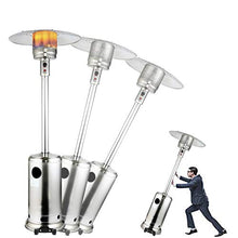 AIZYR Large Stainless Steel Patio Heater, Gas Patio Heater with Wheels/Adjustable Thermostat for Balcony Patio Home,Liquefied Gas