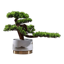 YXIANG56Q Fake Plants Simulation Trees Welcoming Pine Bonsai, 14 Inches High Green Plant Fake Potted Plants, Artificial Potted Plants for Home Office Living Room Decor Bonsai Tree