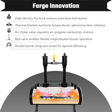 Simond Store - 2 Burner Propane Forge with Forge Stand 24" X 12" Heavy-Duty