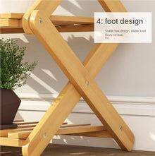 Plant Stand Plant Pot Stand Flower Stand Bamboo Wood Plant Shelf Folding Flower Display Stand Indoor Display Stand Home Patio Garden Plant Shelf Plant Stands Indoor ( Color : A , Size : 91*31*70cm )