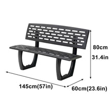 Sunyongfly Cast Aluminum Park Bench,Outdoor Garden Bench,Double Outdoor Bench, for Squares, Parks, and Residential Areas(Size:145cm)