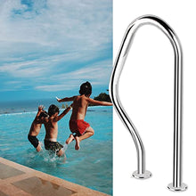 Pool Handrail 80 X 47 cm Stainless Steel Pool Handle, 3-Arch Spa Railing Grab Bar, Silver Pool Hand Rail for Swimming Pools Incline Positions Water Park Etc.