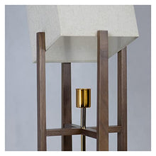 KEG801302 Solid Wood Floor Lamp Wooden (Without Light Source) Tall Light(Walnut,Small)