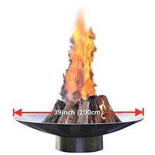 Large Outdoor Fire Pit,Outdoor Heater Wood Burning,Oversize Round Firebowl,Heavy Duty Metal Fireplace for Charcoal Burning,Heavy Duty Patio Firepit