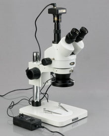 AmScope Digital Trinocular Stereo Zoom Microscope 3.5X-90X Magnification