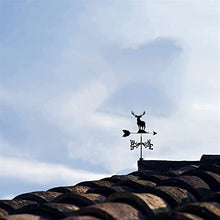 RWGOVLU Metal Weathervane with Elk Ornament, Garden Weather Vane Wind Vane Wind Direction Indicator Professional Measuring Tool Garden Yard Roof Mount Ornament