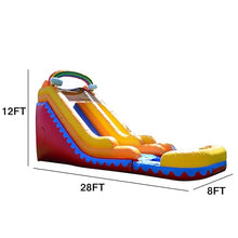 JumpOrange Commercial Inflatable 18' Rainbow Cloud Water Slide with Air Blower