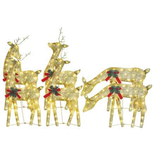 GBCDSWBR 6 pcs Christmas Reindeer Set, Lighted Mesh Fabric Holiday Decor