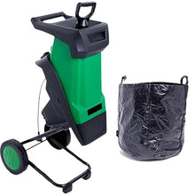 XygZythror 2400w Electric Electric Leaf Mulcher Shredder, Electric Garden Shredder & Wood Chipper for Home Use & Backyard Cleanup Green