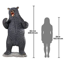 Design Toscano Growling Black Bear Life Size Statue Full Color