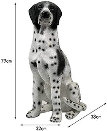 AKSHVA Outdoor Statues for Garden, Front Porch Simulation Dog Statue Foyer Garden Decoration Courtyard Decoration Simulation Big Dog Animal Ornaments