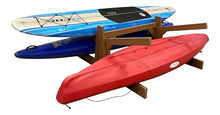 Log Kayak Rack Double Sided Freestanding Recycled Poly Kayak Rack Nutmeg Brown