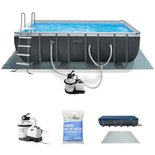 Intex Ultra XTR 18ft x 9ft x 52in Above Ground Swimming Pool Set Bundle