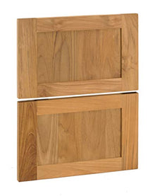 Pacific Teak Shaker 35-Inch Teak Wood Access Door and Double Drawer Combo - CO21-35S