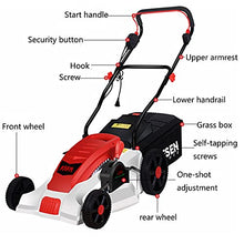 1500W New Type Corded Electric Lawnmower Small Household New Lawn Mower School Factory Hand Push Multifunction Lawn Mower C zhengzilu