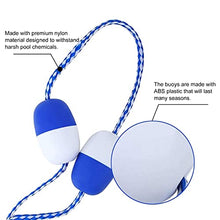 TUOYIBO Blue White Pool Divider Rope Wave-Proof, Swimming Pool Safety Rope Float Line with 2 Pre-Assembled Stainless Hooks and Buoys for Effective Visibility (Color : Length, Size : 13m/42.6