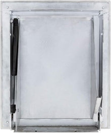 Universal Stainless Steel Trash Chute Door - 15 X 18 Fire Rated, UL Certified, Bottom Hinged, Self Closing with Lockable T Handle