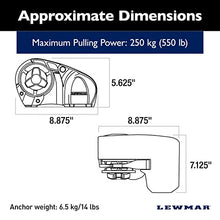 Lewmar Pro Sport 550 12V Windlass for 1/4" G4 Chain, Manual Freefall, Maximum Pull 550 lbs., Port Side Mounted for Boats 20'-30'