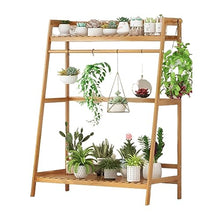 Plant Stand Indoor Bamboo Plant Trellis Floor Flower Pot Base Rack Potted Plant Display Shelf Round Flower Pot Ladder Frame For Corner Outdoor Garden Patio Display Modern Rustic Flower Stand
