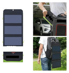 COMOAEW Portable Solar Panel, 2Pcs Flexible Foldable Solar Panel Solar Battery Charr 21W Solar Phone Charr for Travel,for Outdoor Camping Rv Trip