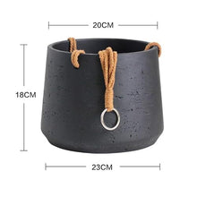 SDREYKUF Hanging Balcony Orchid Pot Wall Cement Plant Basket Basin