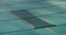 GLI Pool Products HyPerLite 16x32 Ft Rectangular Solid Safety Cover System with 4x8 Ft Left Step 1 Ft Offset & Kleen Screen Drain Green