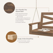 Porchgate Amish Heavy Duty 700 Lb Boardwalk Porch Swing W/Chains (5 Foot, Warm Walnut Stain)
