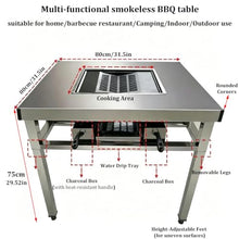 Smokeless Charcoal Grill Table, Japanese Yakiniku BBQ Table