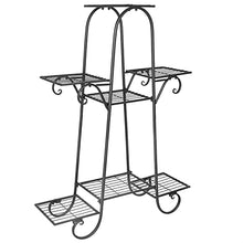 GUANKAOBING Plant Stand Six Plate Indoor Flower Shelf Stable Large Capacity Iron Green Plant Tray Shelf Iron Art Flower Shelf
