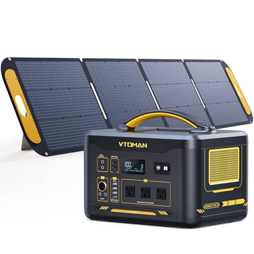 VTOMAN Jump1800 Large 1408Wh Portable Power Station with 200W Solar Panel