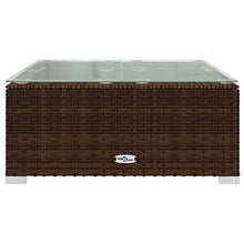 HGKMBRY Brown Modular Garden Lounge Set with Powder-Coated Steel Frame and Removable Cushion Covers, Comfortable Outdoor Seating Set for Patio