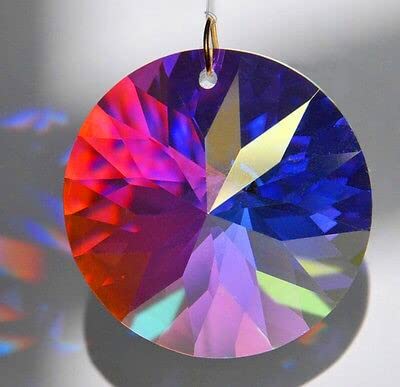 500pcs Chandelier Crystal Round Faceted 45mm AB Crystal Prism SunCatcher Prisms