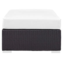 America Luxury - Outdoor Modern Contemporary Urban Design Rectangle Patio Balcony Ottoman White