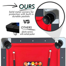 Freetime Fun Portable Pool Table Set Red, Black