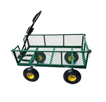 Garden Cart on Wheels Heavy Duty Garden Dump Cart Utility Wagon with Removable Sides, for Lawn Garden Farm