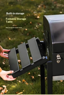 Outdoor Charcoal Barbecue Grill with Infinite Temperature Control